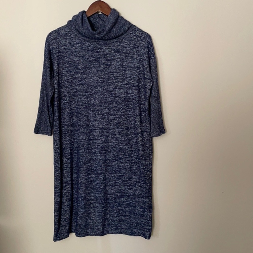 Gap blue knit turtleneck sweater dress S
